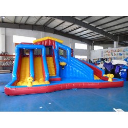 Inflatable Water Gun Slide Swimming Splash Pool Banzai